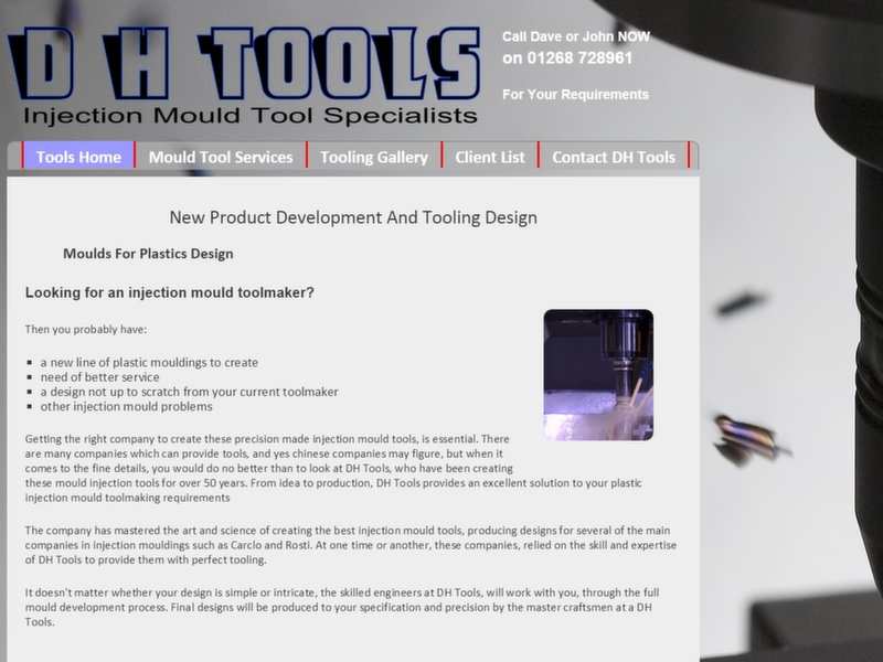 mould tool engineering website screenshot
