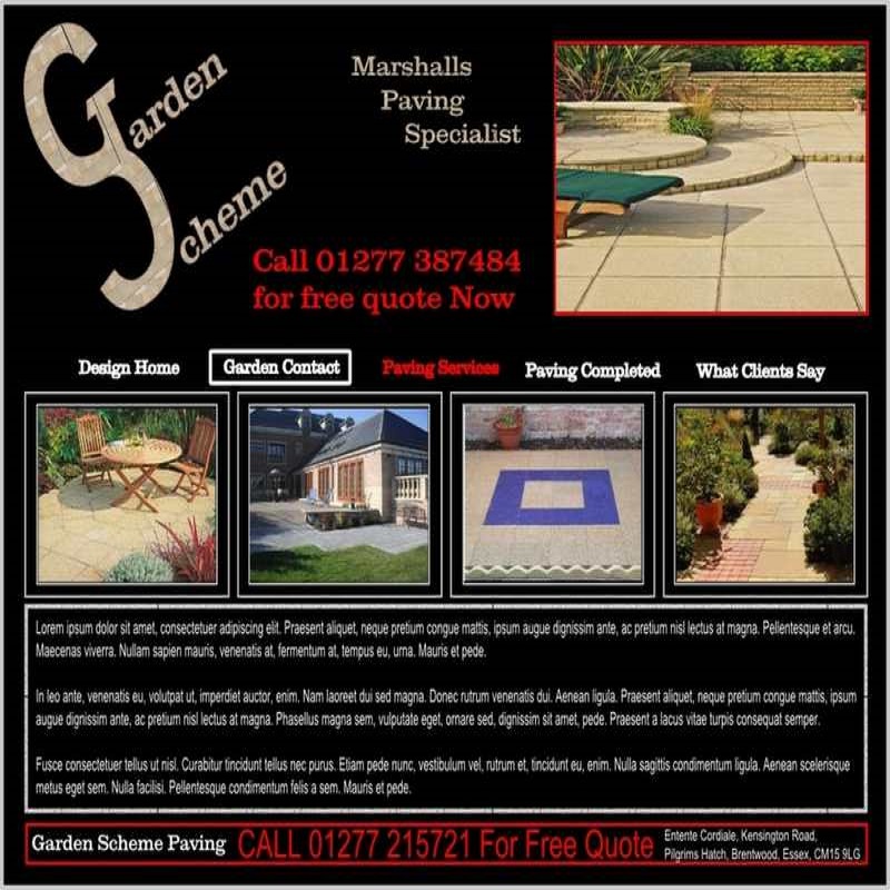 garden design website screenshot